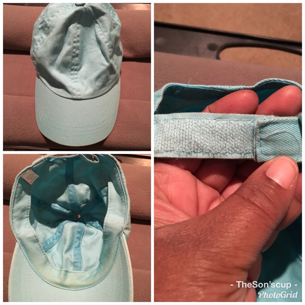 Unisex teal hat’ Velcro strap!